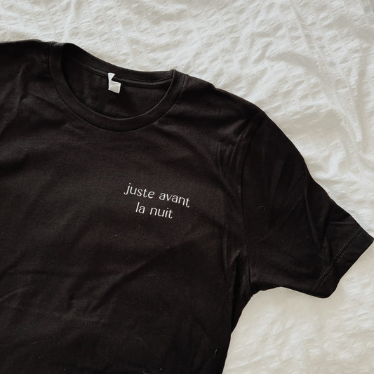 T-Shirt noir - Juste avant la nuit